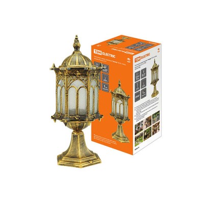 Светильник садово-парковый "Ампир" 60 Вт, стойка шагрень/бронза Е27, TDM Светильник садово-парковый "Ампир" 60 Вт, стойка шагрень/бронза Е27, TDM