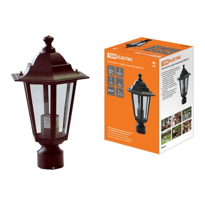 Светильник 6060-13 садово-парковый шестигранник, 60Вт, на опору, бронза Светильник 6060-13 садово-парковый шестигранник, 60Вт, на опору, бронза