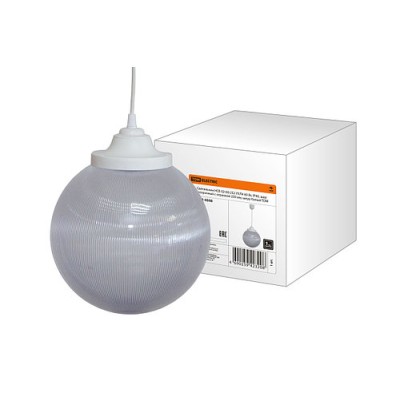 Светильник НСБ 02-60-252 УХЛ4 60 Вт, IP40, шар прозрачный с огранкой 250 мм, шнур белый TDM Светильник НСБ 02-60-252 УХЛ4 60 Вт, IP40, шар прозрачный с огранкой 250 мм, шнур белый TDM