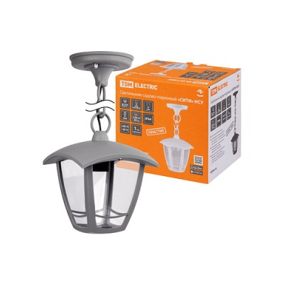 Светильник садово-парковый "СИТИ" НСУ 07-60-001 У1 4-х гранник подвесной серый TDM Светильник садово-парковый "СИТИ" НСУ 07-60-001 У1 4-х гранник подвесной серый TDM
