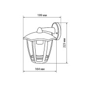 Светильник садово-парковый "СИТИ" НБУ 07-60-004 У1 6-ти гранник настенный вниз черный TDM