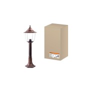 Светильник Прага Эл-11-73-075М 60 Вт Е27 напольный на стойке h-0.75 м медь, прозрачный плафон TDM