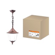 Светильник Прага Эл-11-70М 60 Вт Е27 подвесной медь, прозрачный плафон TDM