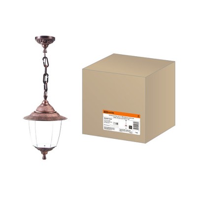 Светильник Прага Эл-11-70М 60 Вт Е27 подвесной медь, прозрачный плафон TDM Светильник Прага Эл-11-70М 60 Вт Е27 подвесной медь, прозрачный плафон TDM