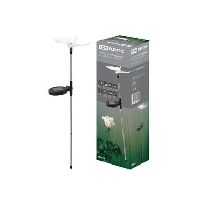 Светильник СС "Бабочка" на солнечных батареях, сталь, меняет цвет, TDM Светильник СС "Бабочка" на солнечных батареях, сталь, меняет цвет, TDM