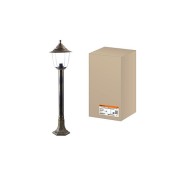 Светильник Прага Эл-11-73-100Б 60 Вт Е27 напольный на стойке h-1.0 м бронза, прозрачный плафон TDM