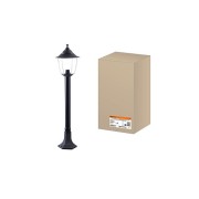 Светильник Прага Эл-11-73-100 60 Вт Е27 напольный на стойке h-1.0 м черный, прозрачный плафон TDM