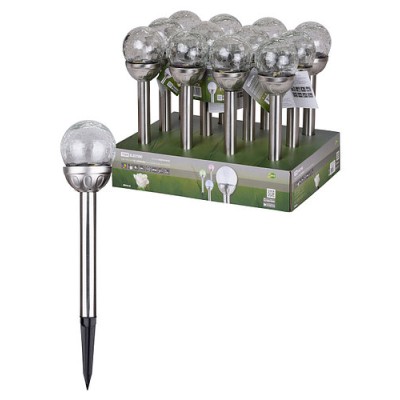 Светильник СС "Кракле" на солнечных батареях, сталь, меняет цвет, TDM Светильник СС "Кракле" на солнечных батареях, сталь, меняет цвет, TDM