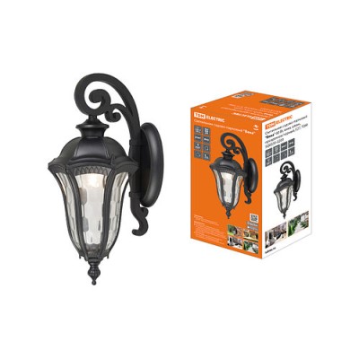 Светильник садово-парковый "Вена" 60 Вт, вниз, алюм., прозрачное/черный, Е27, TDM Светильник садово-парковый "Вена" 60 Вт, вниз, алюм., прозрачное/черный, Е27, TDM