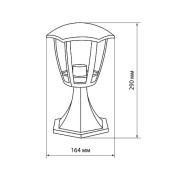 Светильник садово-парковый "СИТИ" НТУ 07-60-003 У1 6-ти гранник напольный черный TDM
