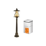 Светильник садово-парковый "Рим" 1х60 Вт, столб, H1050 мм, алюм., янтарное/кофейный, Е27, TDM