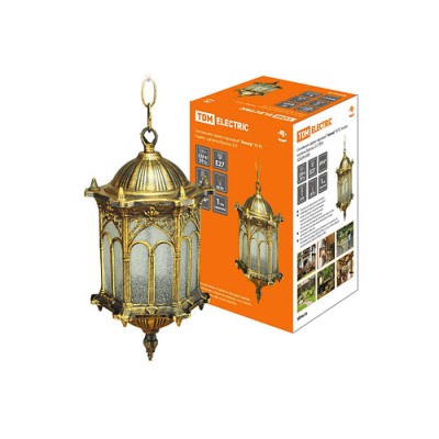 Светильник садово-парковый "Ампир" 60 Вт, подвес шагрень/бронза Е27, TDM Светильник садово-парковый "Ампир" 60 Вт, подвес шагрень/бронза Е27, TDM