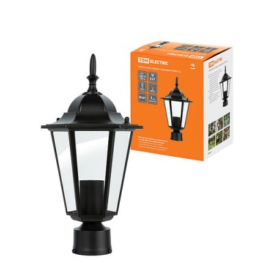 Светильник 6060-03 садово-парковый шестигранник, 60Вт, на опору, черный TDM Светильник 6060-03 садово-парковый шестигранник, 60Вт, на опору, черный TDM