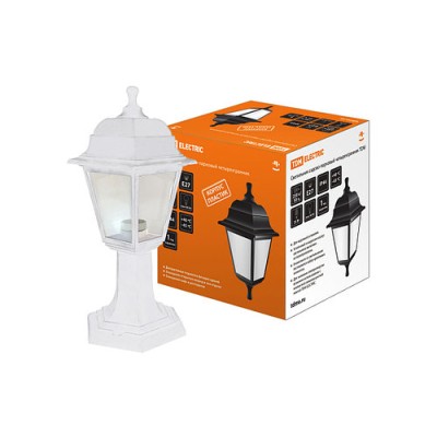 Светильник садово-парковый НТУ 04-60-001 четырехгранник, стойка, пластик, белый TDM Светильник садово-парковый НТУ 04-60-001 четырехгранник, стойка, пластик, белый TDM