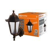 Светильник садово-парковый НБУ 06-60-001 шестигранник, настенный, пластик, расс.пластик, бронза TDM