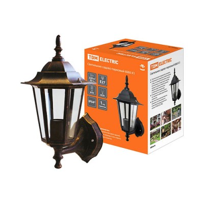 Светильник 6060-11 садово-парковый шестигранник, 60Вт, вверх, бронза TDM Светильник 6060-11 садово-парковый шестигранник, 60Вт, вверх, бронза TDM