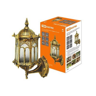 Светильник садово-парковый "Ампир" 60 Вт, вверх, шагрень/бронза Е27, TDM Светильник садово-парковый "Ампир" 60 Вт, вверх, шагрень/бронза Е27, TDM