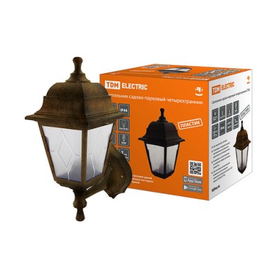 Светильник садово-парковый НБУ 04-60-001 четырехгранник, настенный, пластик, расс.пластик, бронза TDM Светильник садово-парковый НБУ 04-60-001 четырехгранник, настенный, пластик, расс.пластик, бронза TDM