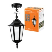 Светильник 6060-05 садово-парковый шестигранник, 60Вт, подвес, черный TDM