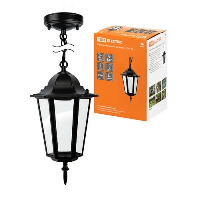 Светильник 6060-05 садово-парковый шестигранник, 60Вт, подвес, черный TDM Светильник 6060-05 садово-парковый шестигранник, 60Вт, подвес, черный TDM