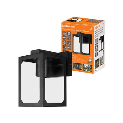 Светильник садово-парковый "Чикаго" 60 Вт, вниз, металл, прозрачное/черный, Е27, TDM Светильник садово-парковый "Чикаго" 60 Вт, вниз, металл, прозрачное/черный, Е27, TDM