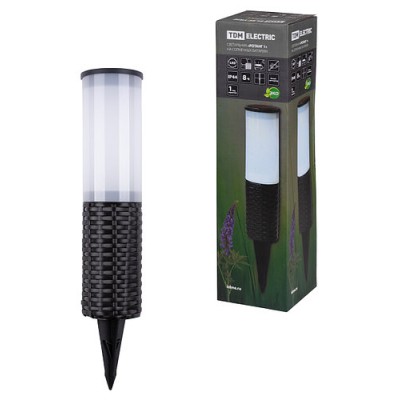 Светильник СС "Ротанг 1" на солнечных батареях, пластик, 7х43cм, TDM Светильник СС "Ротанг 1" на солнечных батареях, пластик, 7х43cм, TDM