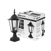 Светильник 6060-04Р садово-парковый шестигранник, 60 Вт, стойка, черный, в разборе, Ч/Б, TDM