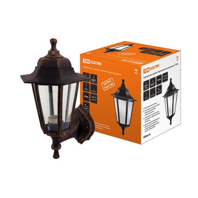 Светильник садово-парковый НБУ 06-60-001 шестигранник, настенный, пластик, медь TDM Светильник садово-парковый НБУ 06-60-001 шестигранник, настенный, пластик, медь TDM