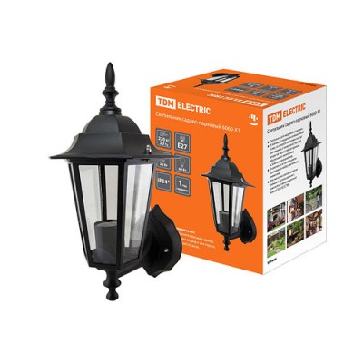 Светильник 6060-01 садово-парковый шестигранник, 60Вт, вверх, черный TDM Светильник 6060-01 садово-парковый шестигранник, 60Вт, вверх, черный TDM