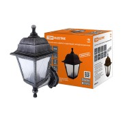 Светильник садово-парковый НБУ 04-60-001 четырехгранник, настенный, пластик, расс.пластик, серебро TDM