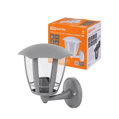 Светильник садово-парковый "СИТИ" НБУ 07-60-003 У1 6-ти гранник настенный вверх серый TDM Светильник садово-парковый "СИТИ" НБУ 07-60-003 У1 6-ти гранник настенный вверх серый TDM