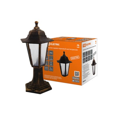 Светильник садово-парковый НТУ 06-60-001 шестигранник, стойка, пластик, расс.пластик, бронза TDM Светильник садово-парковый НТУ 06-60-001 шестигранник, стойка, пластик, расс.пластик, бронза TDM