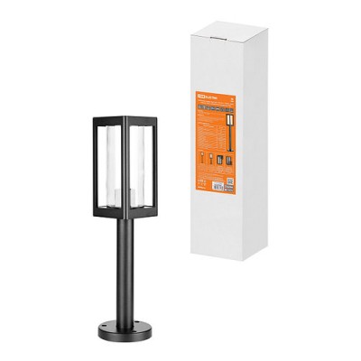 Светильник садово-парковый "Женева" 1х60 Вт, столб, H500 мм, алюм., прозрачное/черный, Е27, TDM Светильник садово-парковый "Женева" 1х60 Вт, столб, H500 мм, алюм., прозрачное/черный, Е27, TDM