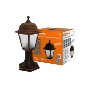 Светильник садово-парковый НТУ 04-60-001 четырехгранник, стойка, пластик, расс.пластик, медь TDM