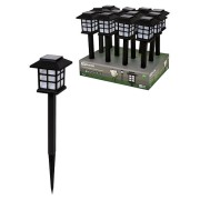 Светильник СП-336 на солнечной батарее, 8,5х8,5х36 см, пластик, черный, ДБ, TDM
