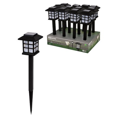 Светильник СП-336 на солнечной батарее, 8,5х8,5х36 см, пластик, черный, ДБ, TDM Светильник СП-336 на солнечной батарее, 8,5х8,5х36 см, пластик, черный, ДБ, TDM