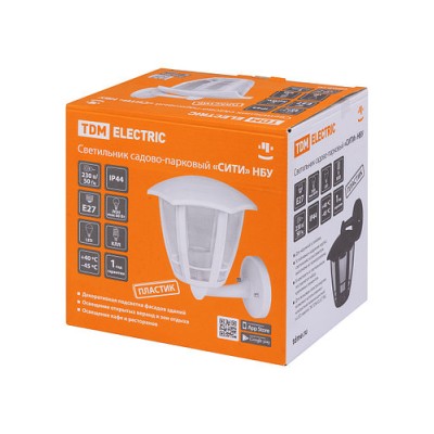 Светильник садово-парковый "СИТИ" НБУ 07-60-002 У1 4-х гранник настенный вниз черный TDM Светильник садово-парковый "СИТИ" НБУ 07-60-002 У1 4-х гранник настенный вниз черный TDM