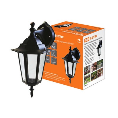 Светильник 6060-02 садово-парковый шестигранник, 60Вт, вниз, черный TDM Светильник 6060-02 садово-парковый шестигранник, 60Вт, вниз, черный TDM