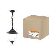 Светильник Прага Эл-11-70 60 Вт Е27 подвесной черный, прозрачный плафон TDM