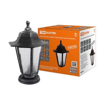 Светильник садово-парковый НТУ 06-60-001 шестигранник, напольный, пластик, расс.пластик, серебро TDM Светильник садово-парковый НТУ 06-60-001 шестигранник, напольный, пластик, расс.пластик, серебро TDM
