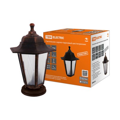 Светильник садово-парковый НТУ 06-60-001 шестигранник, напольный, пластик, расс.пластик, медь TDM Светильник садово-парковый НТУ 06-60-001 шестигранник, напольный, пластик, расс.пластик, медь TDM