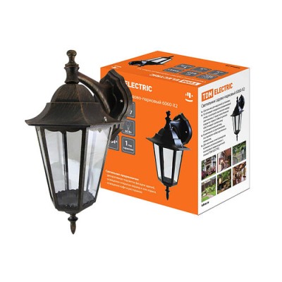 Светильник 6060-12 садово-парковый шестигранник, 60Вт, вниз, бронза TDM Светильник 6060-12 садово-парковый шестигранник, 60Вт, вниз, бронза TDM