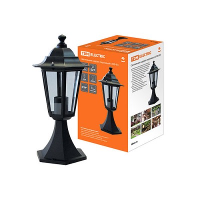 Светильник 6100-04 садово-парковый шестигранник, 100Вт, стойка, черный TDM Светильник 6100-04 садово-парковый шестигранник, 100Вт, стойка, черный TDM