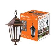 Светильник 6060-15 садово-парковый шестигранник, 60Вт, подвес, бронза TDM