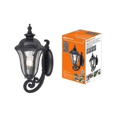 Светильник садово-парковый "Вена" 60 Вт, вверх, алюм., прозрачное/черный, Е27, TDM Светильник садово-парковый "Вена" 60 Вт, вверх, алюм., прозрачное/черный, Е27, TDM