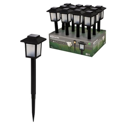 Светильник СП-337 на солнечной батарее, 7х7х34 см, пластик, черный,10 LED, ДБ, TDM Светильник СП-337 на солнечной батарее, 7х7х34 см, пластик, черный,10 LED, ДБ, TDM