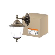 Светильник Прага Эл-11-71-1Б 60 Вт Е27 настенный вниз бронза, прозрачный плафон TDM