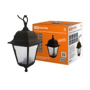 Светильник садово-парковый НСУ 04-60-001 четырехгранник, подвес, пластик, расс.пластик, черный TDM