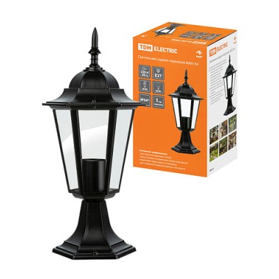 Светильник 6060-04 садово-парковый шестигранник, 60Вт, стойка, черный TDM Светильник 6060-04 садово-парковый шестигранник, 60Вт, стойка, черный TDM