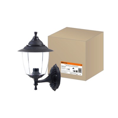 Светильник Прага Эл-11-71 60 Вт Е27 настенный вверх черный, прозрачный плафон TDM Светильник Прага Эл-11-71 60 Вт Е27 настенный вверх черный, прозрачный плафон TDM